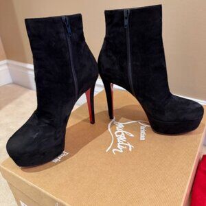 Christian Louboutin Platform Suede Bootie 36